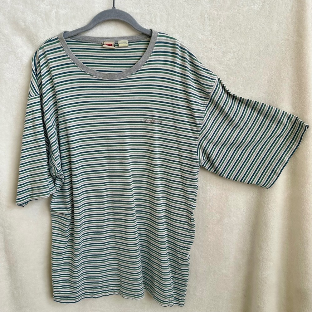 Vintage Levi's Authentic Jeanswear Striped T-Shirt Men's Large